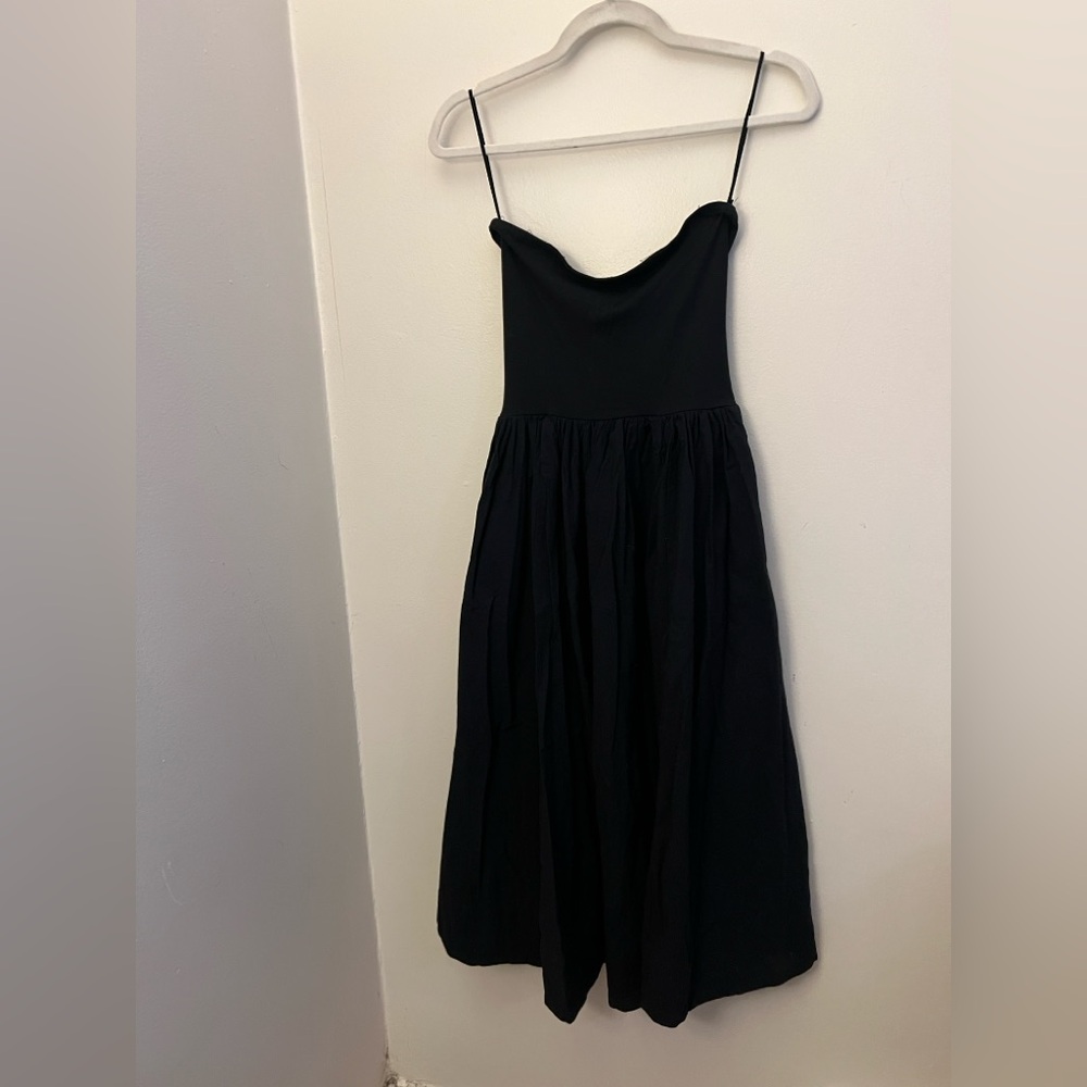 FREE PEOPLE, ONDA, DROP WAIST BLACK, XS, TUBE, MIDI DRESS